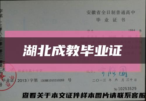湖北成教畢業證縮略圖