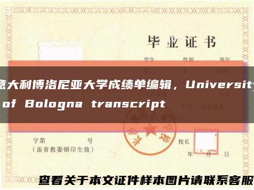 意大利博洛尼亞大學成績單編輯，University of Bologna transcript縮略圖