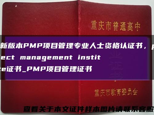 最新版本PMP項目管理專業人士資格認證書，project management institute證書_PMP項目管理證書縮略圖