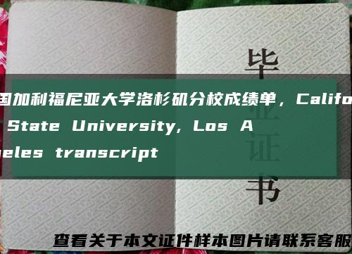 美國加利福尼亞大學洛杉磯分校成績單，California State University, Los Angeles transcript縮略圖