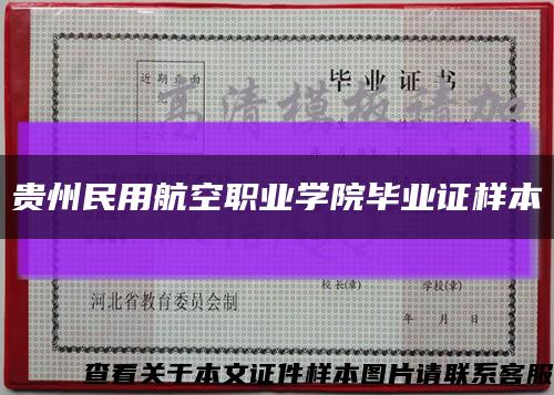 貴州民用航空職業學院畢業證樣本縮略圖