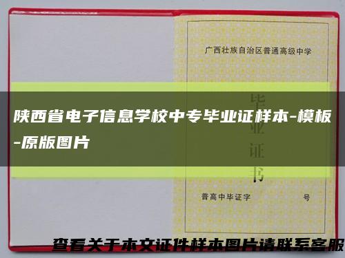 陜西省電子信息學校中專畢業證樣本-模板-原版圖片縮略圖