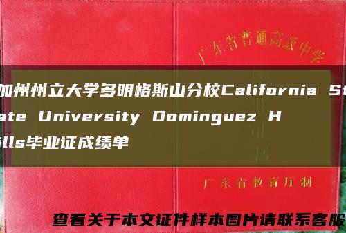 加州州立大學多明格斯山分校California State University Dominguez Hills畢業證成績單縮略圖