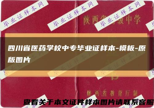 四川省醫藥學校中專畢業證樣本-模板-原版圖片縮略圖