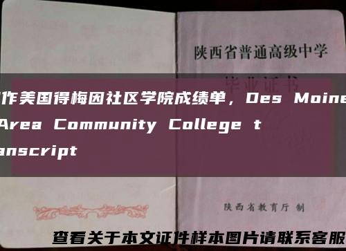 制作美國得梅因社區學院成績單，Des Moines Area Community College transcript縮略圖