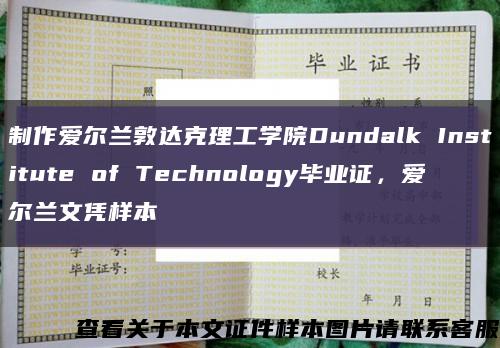 制作愛爾蘭敦達克理工學院Dundalk Institute of Technology畢業證，愛爾蘭文憑樣本縮略圖