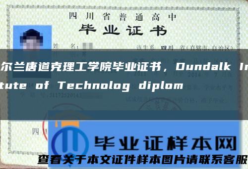 愛爾蘭唐道克理工學院畢業證書，Dundalk Institute of Technolog diploma縮略圖