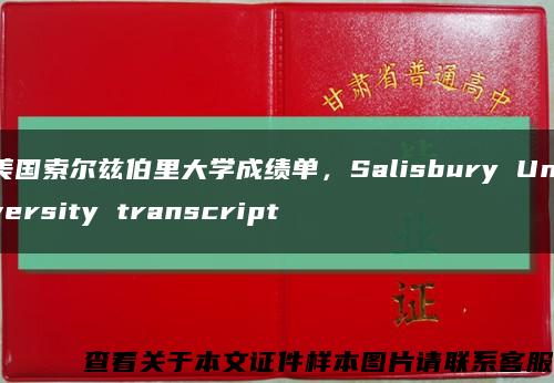 美國索爾茲伯里大學成績單，Salisbury University transcript縮略圖