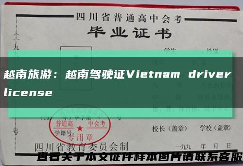 越南旅游：越南駕駛證Vietnam driver license縮略圖