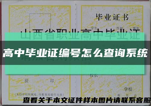 高中畢業證編號怎么查詢系統縮略圖