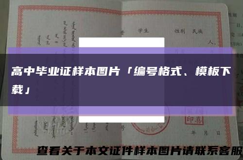 高中畢業證樣本圖片「編號格式、模板下載」縮略圖