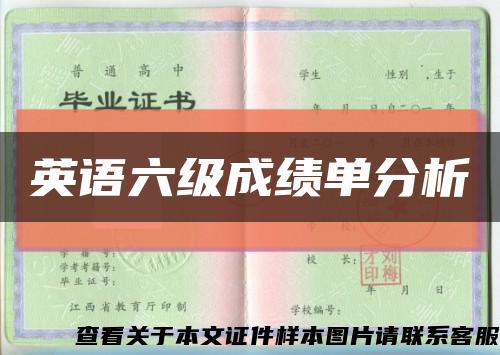 英語六級成績單分析縮略圖