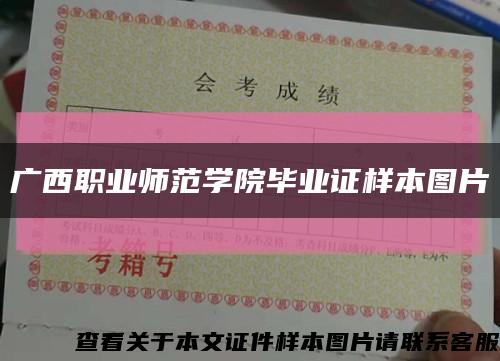 廣西職業師范學院畢業證樣本圖片縮略圖