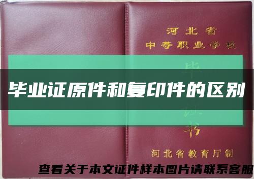 畢業證原件和復印件的區別縮略圖